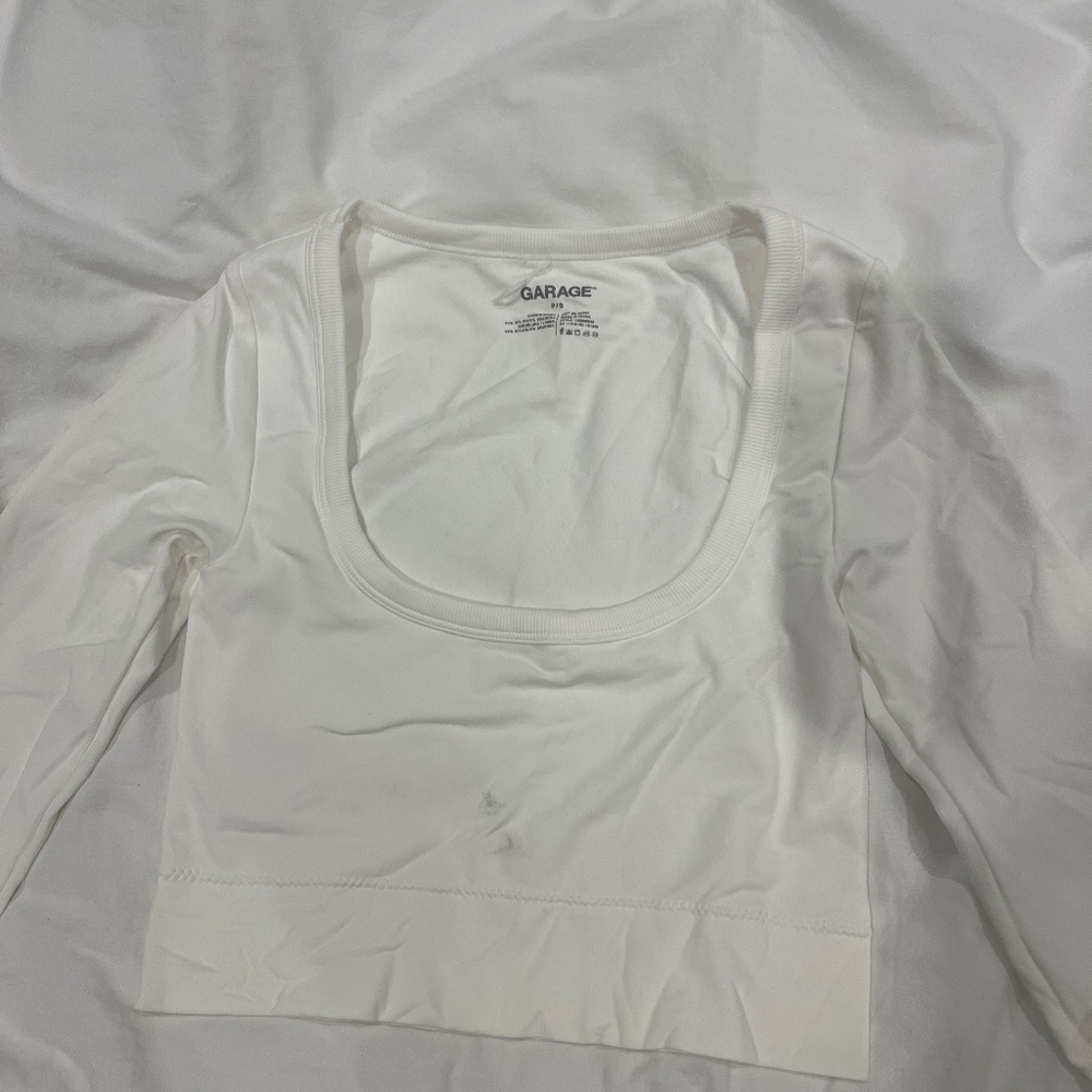 long sleeve scoop micro top